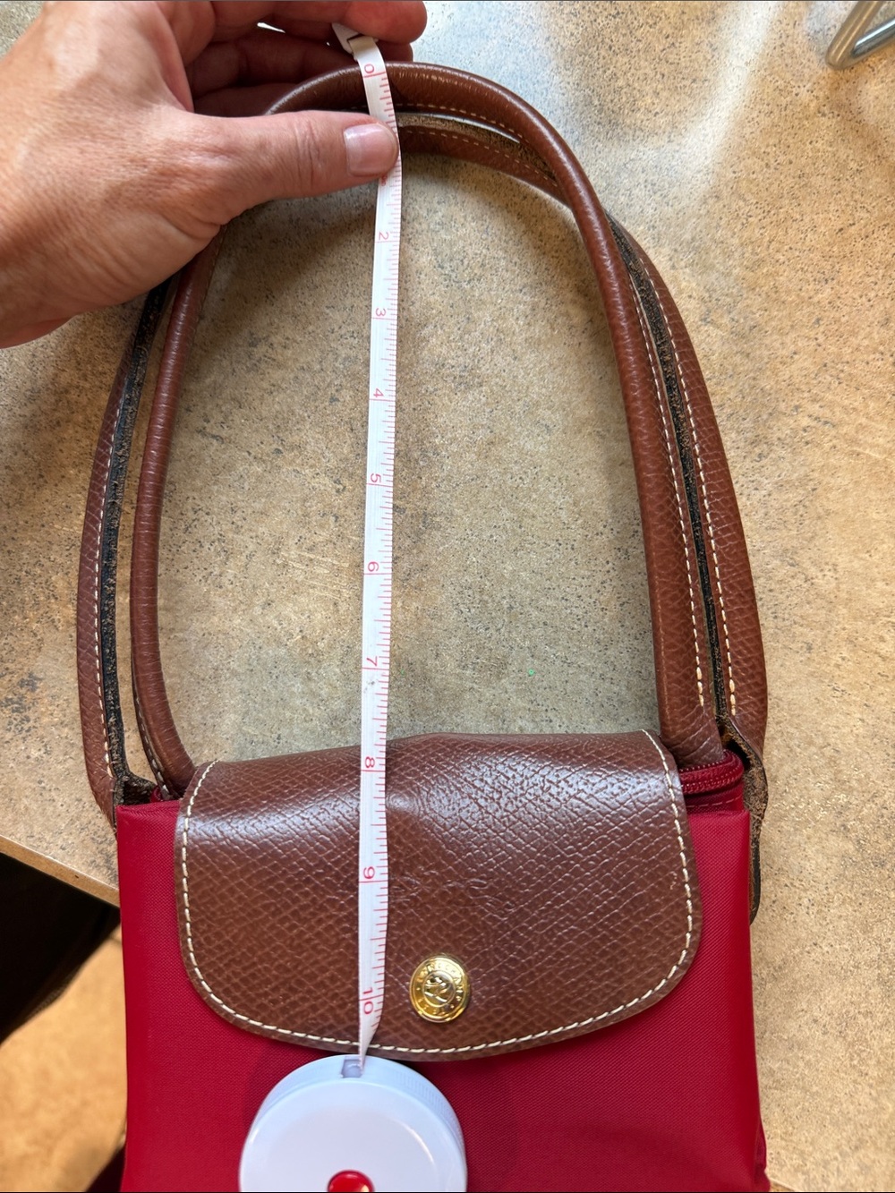 Longchamp Small Red Le Pliage - Picture 3 of 4